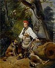 A Hunter at Rest in the Woods by Wijnandus Johannes Josephus Nuyen